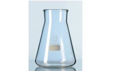 GLASSWARE Conical Flask Erlenmeyer Shape, Wide Neck
