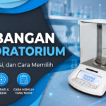 Timbangan laboratorium analitik digital untuk pengukuran presisi tinggi di laboratorium modern.