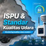 Ilustrasi monitoring kualitas udara menggunakan AQMS untuk mengukur ISPU di kawasan industri