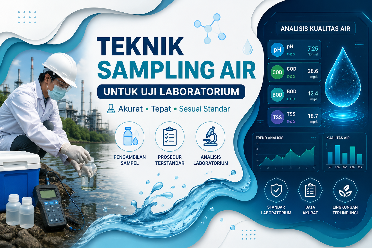 Teknik sampling air untuk uji laboratorium dan analisis kualitas air