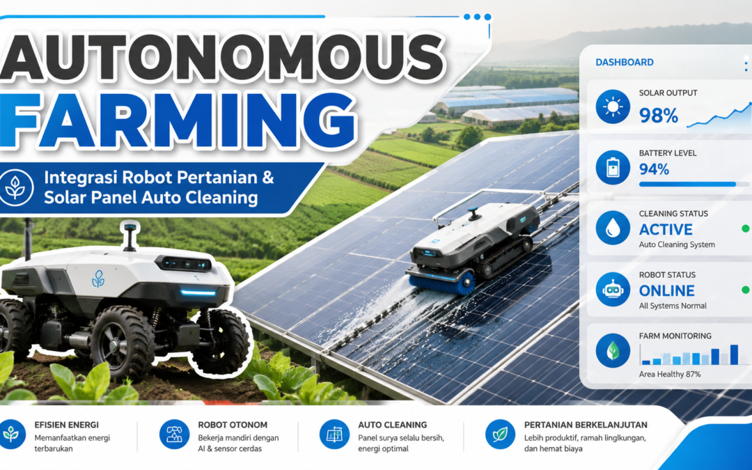 Autonomous Farming: Integrasi Robot Pertanian dan Solar Panel Auto Cleaning