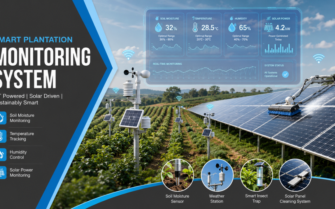 Monitoring Lahan Perkebunan dengan IoT dan Solar Panel Auto Cleaning