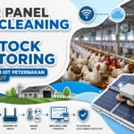 Smart Livestock Monitoring menggunakan Solar Panel Auto Cleaning, sensor IoT, dan energi surya untuk monitoring suhu, kelembapan, serta amonia pada peternakan modern.