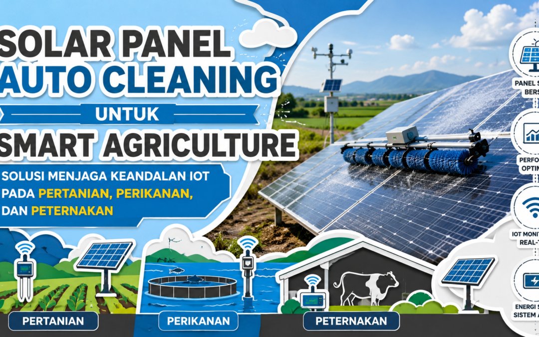 Solar Panel Auto Cleaning untuk Smart Agriculture: Solusi Menjaga Keandalan IoT pada Pertanian, Perikanan, dan Peternakan
