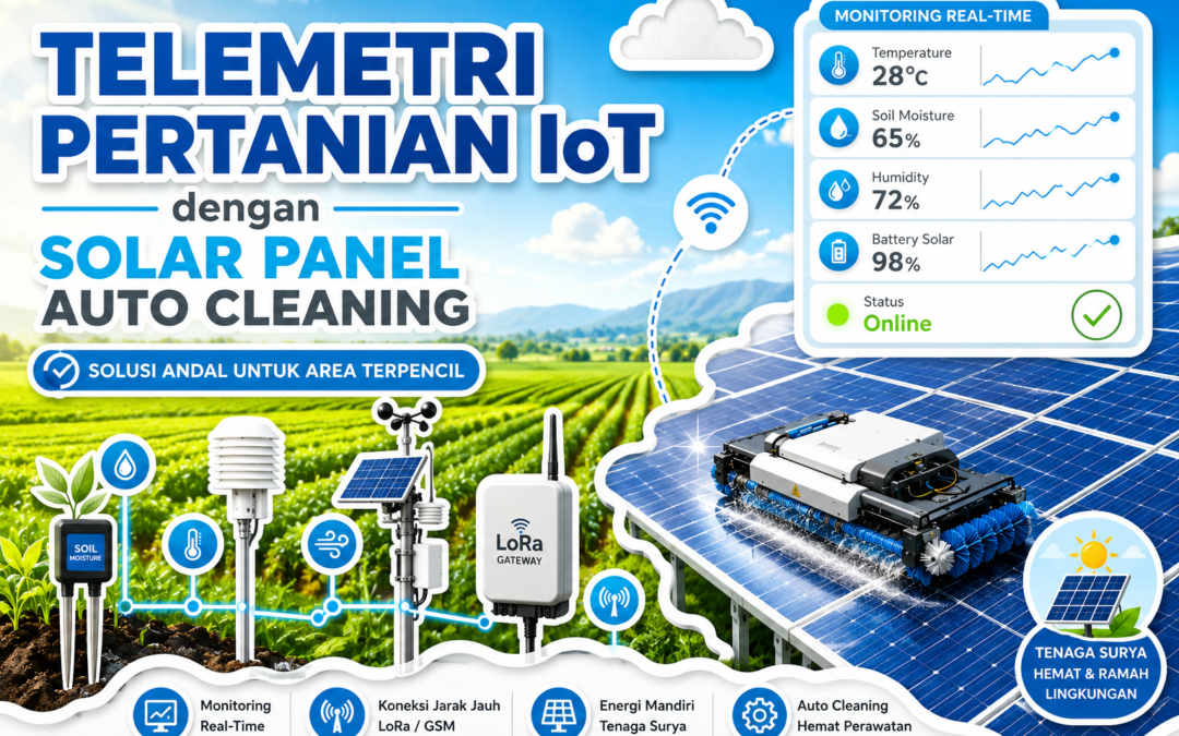 Telemetri Pertanian IoT dengan Solar Panel Auto Cleaning: Solusi Andal untuk Area Terpencil