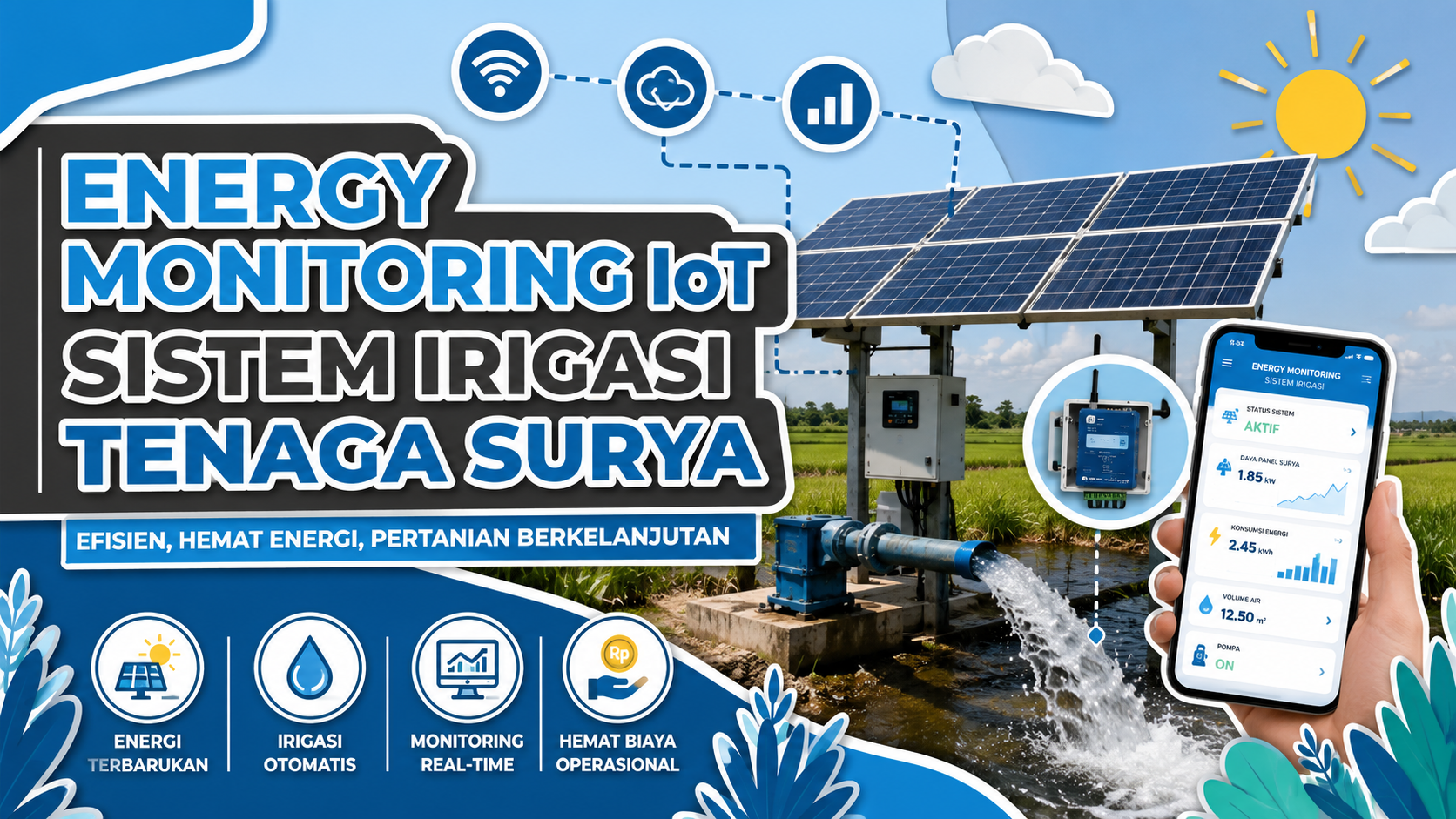 energy-monitoring-iot-sistem-irigasi-tenaga-surya Energy Monitoring IoT untuk sistem irigasi tenaga surya dengan pemantauan konsumsi energi, pompa air, dan performa panel surya secara real-time.