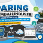 Sistem SPARING air limbah industri untuk monitoring kualitas air secara online menggunakan sensor IoT dan dashboard digital.