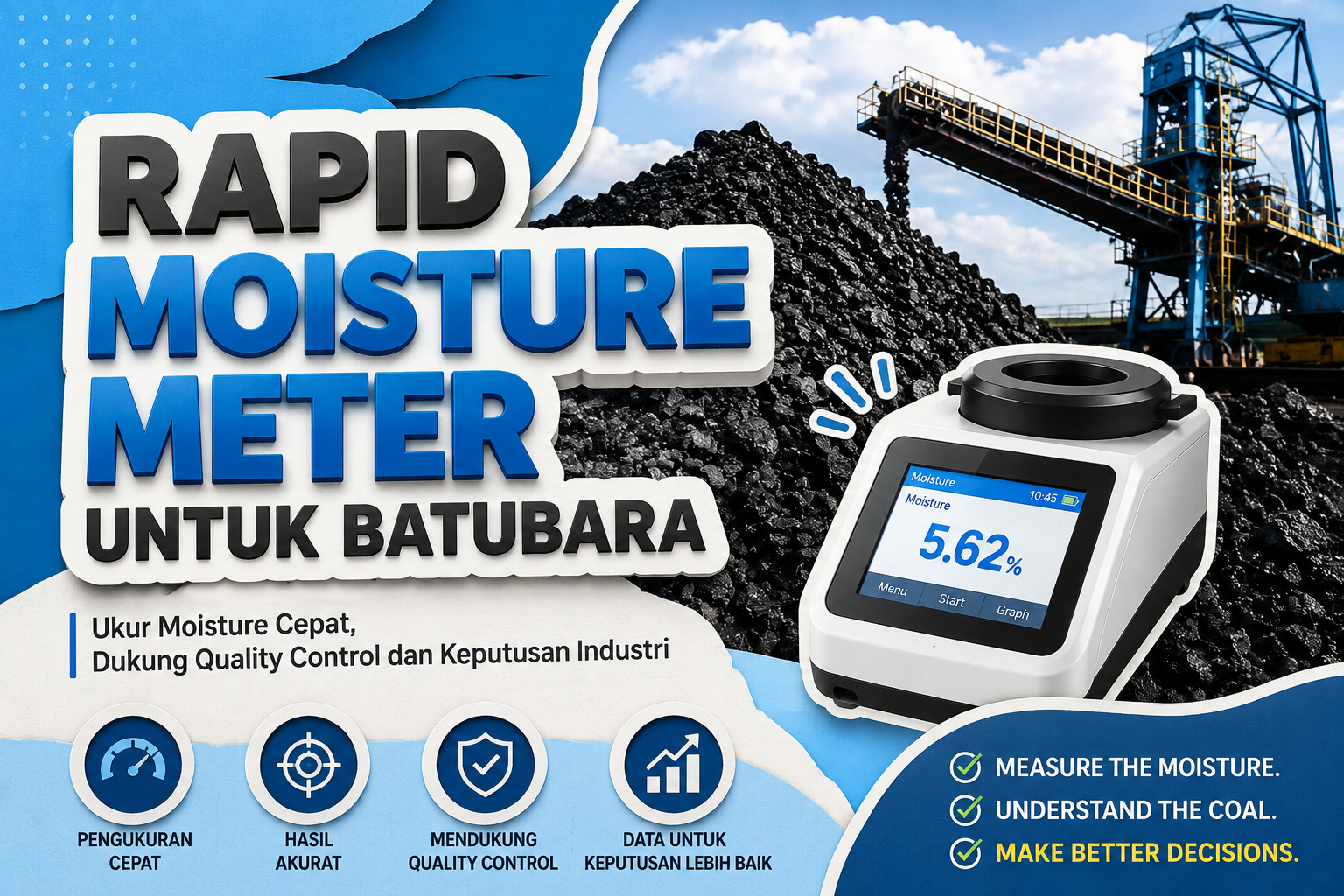 Rapid Moisture Meter untuk pengukuran moisture batubara