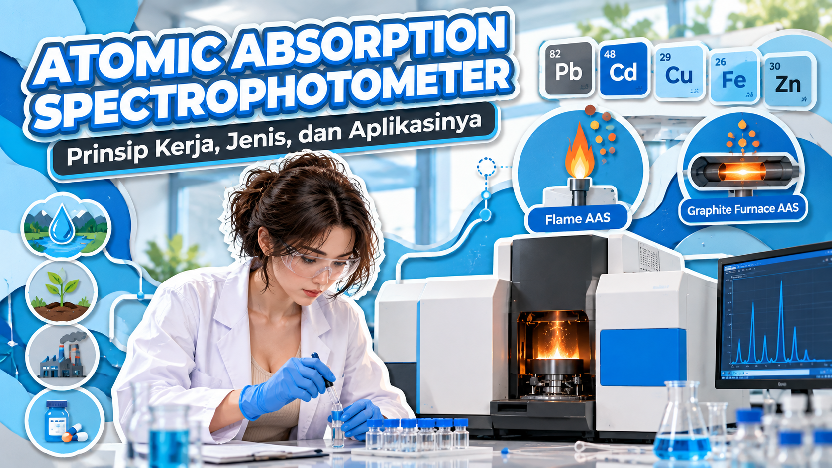 Atomic Absorption Spectrophotometer untuk analisis unsur logam